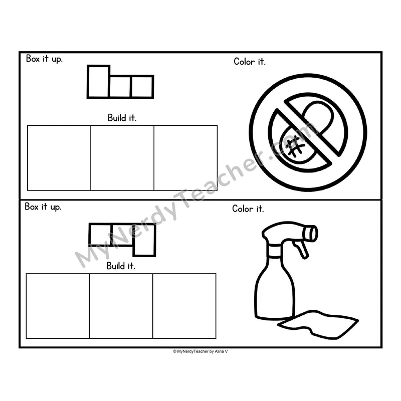 CVC Word Cards — Short A Color, Box It Up, Build It Activity