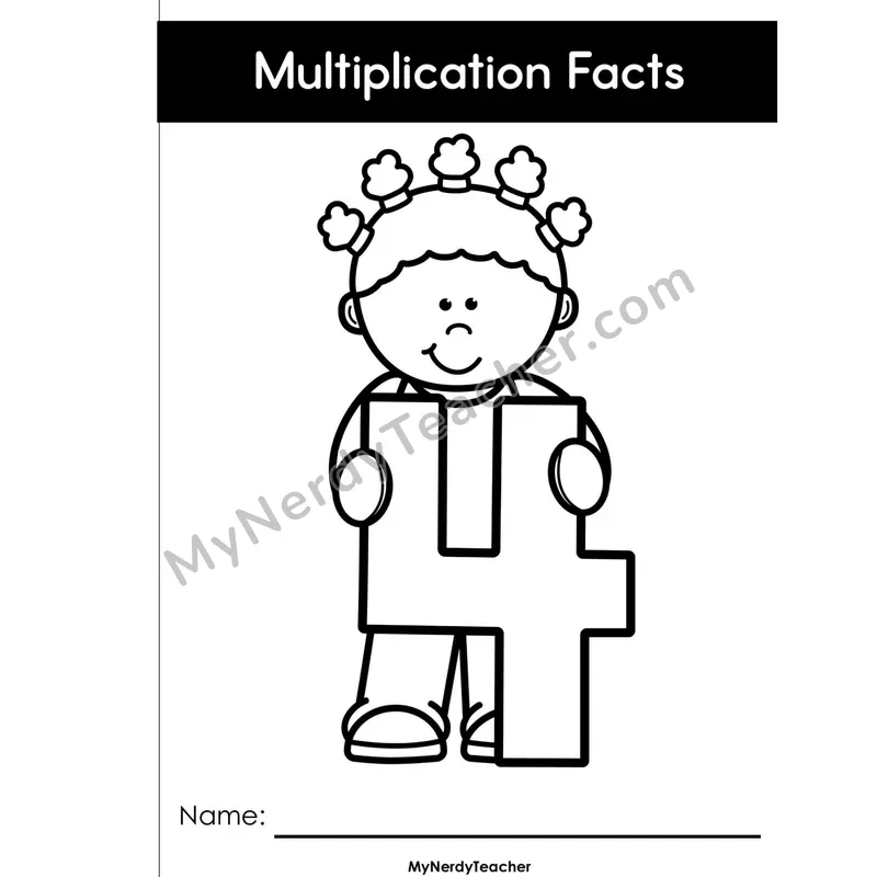 Multiplication Mini Book — 4 Times Table Arrays, Games & Word Problems (Full Size)