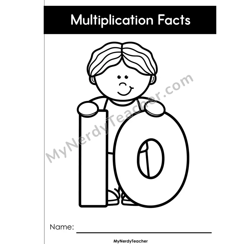 Multiplication Mini Book — 10 Times Table Arrays, Games & Word Problems (Full Size)