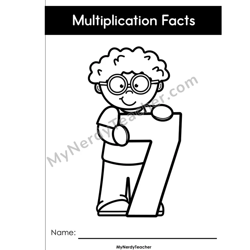 Multiplication Mini Book — 7 Times Table Arrays, Games & Word Problems (Full Size)