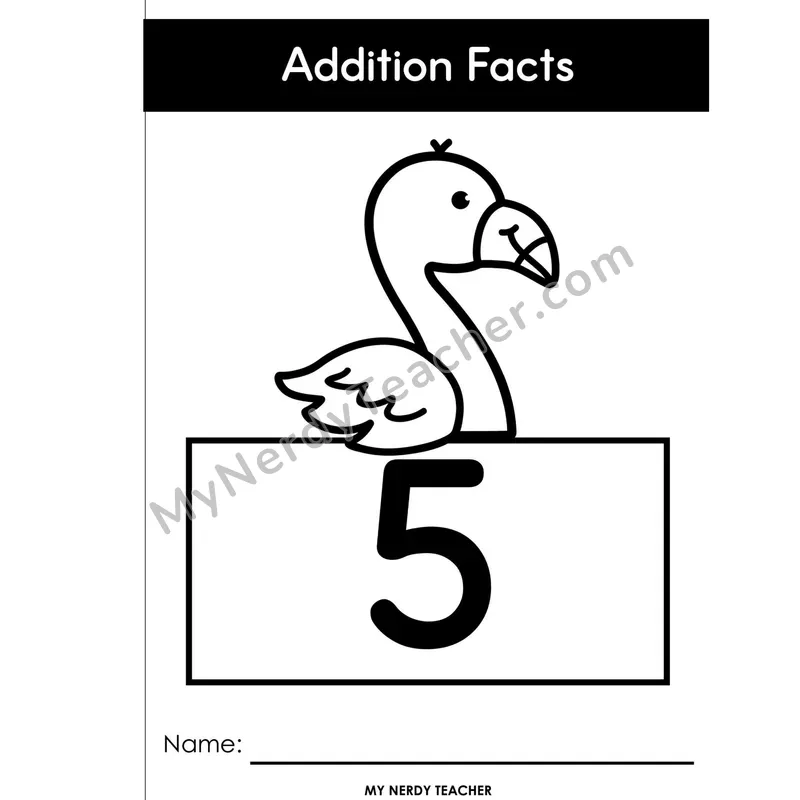 Friends of Ten Full-Page Booklet Edition — Adding 5 Addition Facts