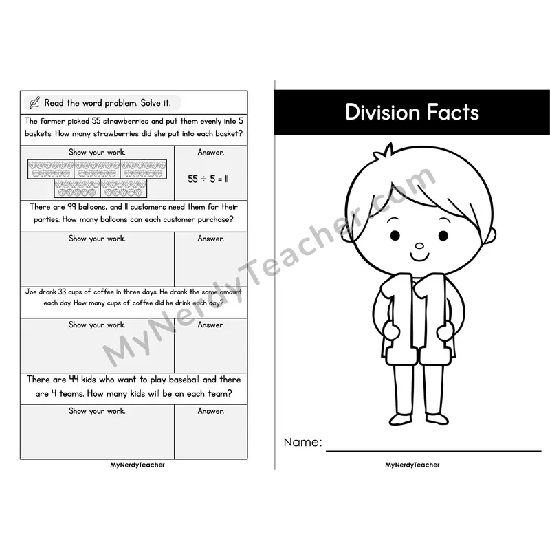 Division Mini Book 11 — Quotients of 11