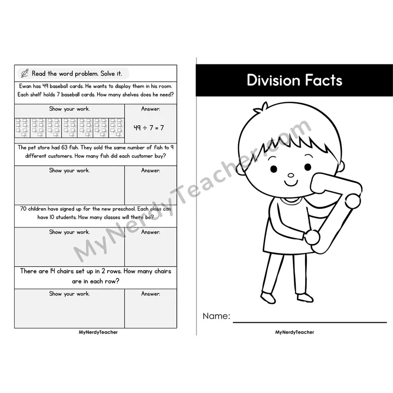 Division Mini Book 7 — Quotients of 7