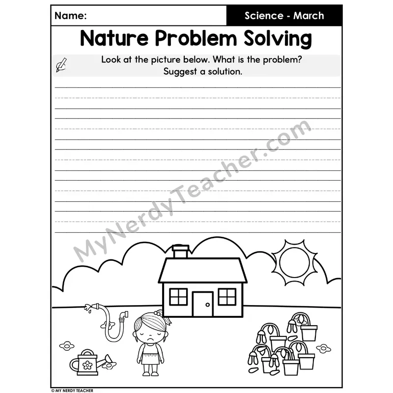 Nature Problem Solving Writing Prompt — Identify and Suggest a Solution