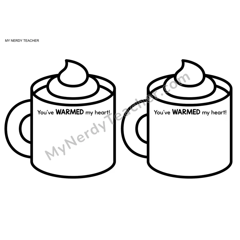 Positive Notes Home — January Winter Blank Editable Template (Cute Shapes)
