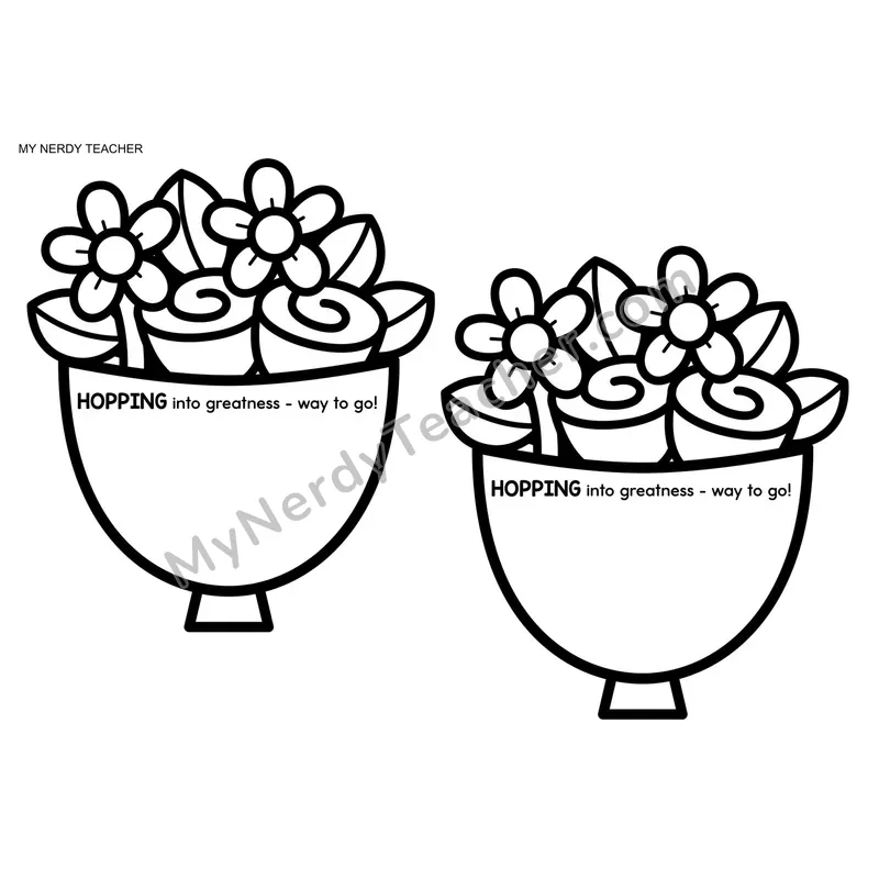 Positive Notes Home — April Easter Blank Editable Template (Cute Shapes)