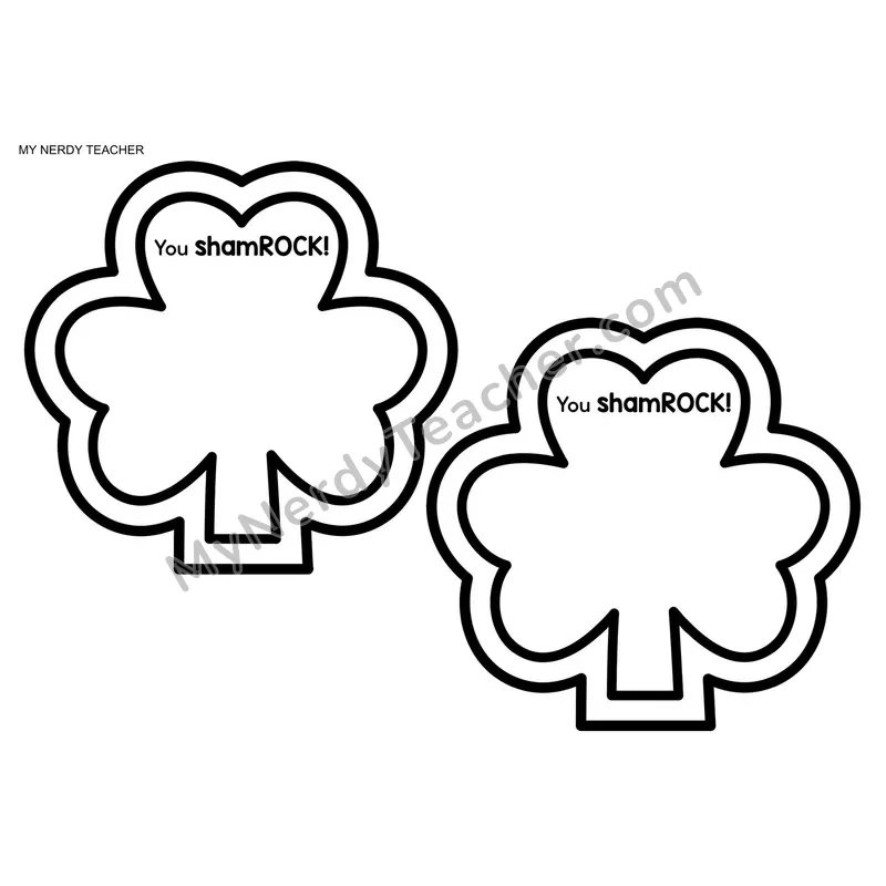 Positive Notes Home — March St. Patrick's Day Blank Editable Template (Cute Shapes)