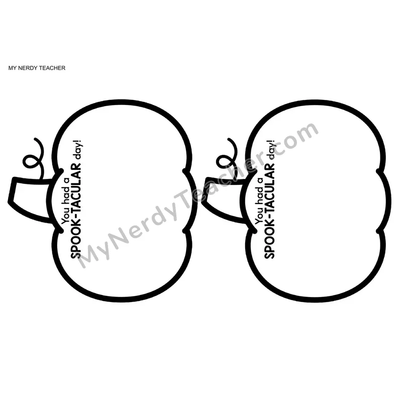 Positive Notes Home — October Halloween Blank Editable Template (Cute Shapes)