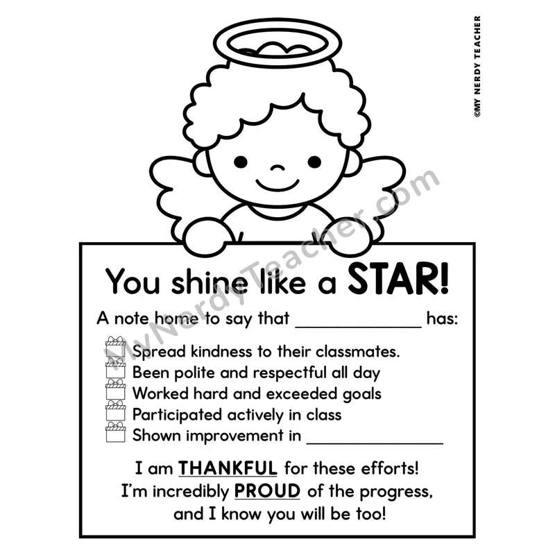 Positive Notes Home Toppers — December Christmas Character Note Cards (Cute Toppers, Editable)