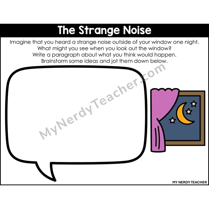 Narrative Writing: The Strange Noise — Printable Color