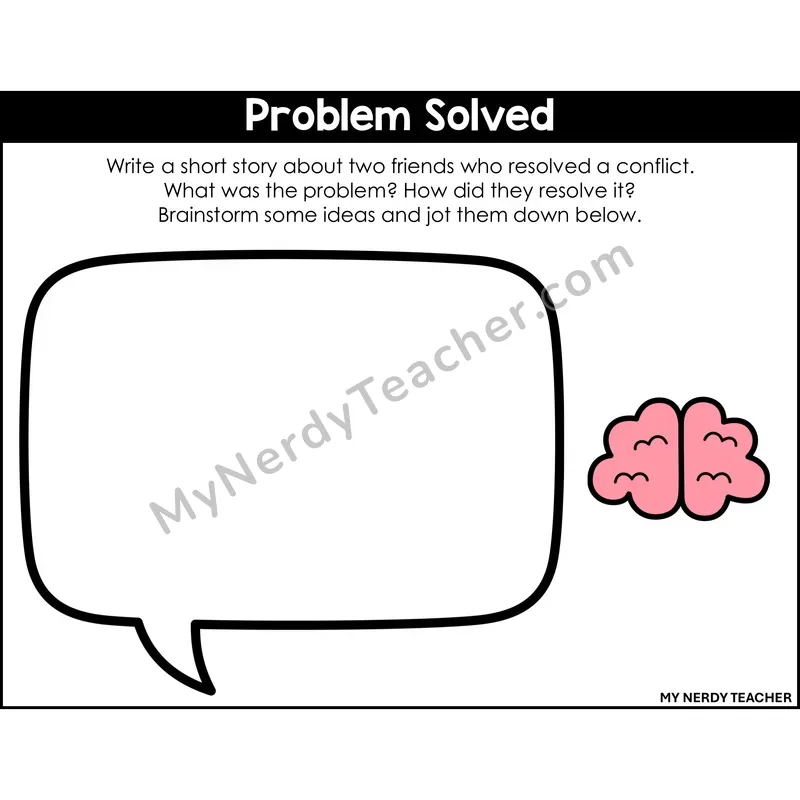 Narrative Writing: Problem Solved — Printable Color