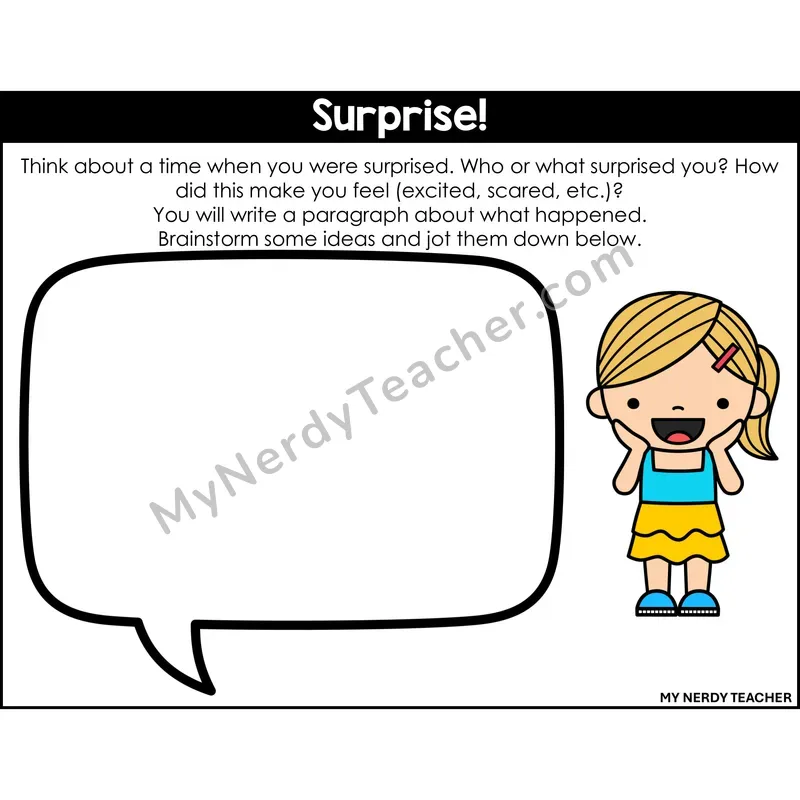 Narrative Writing: Surprise! — Printable Color