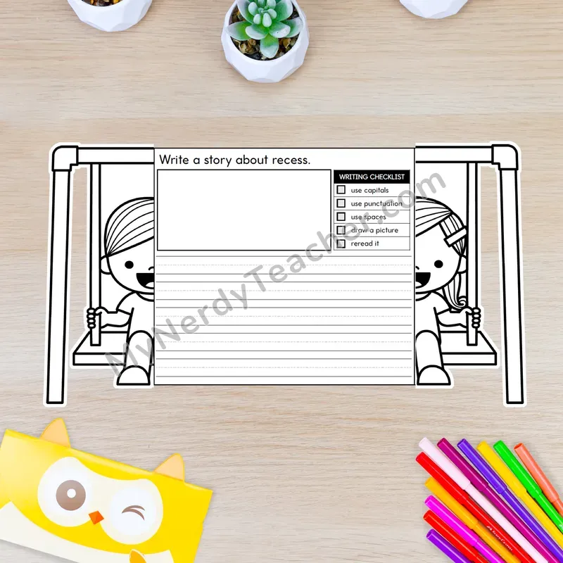 School Writing Crafts (Set 1) — Swing Set