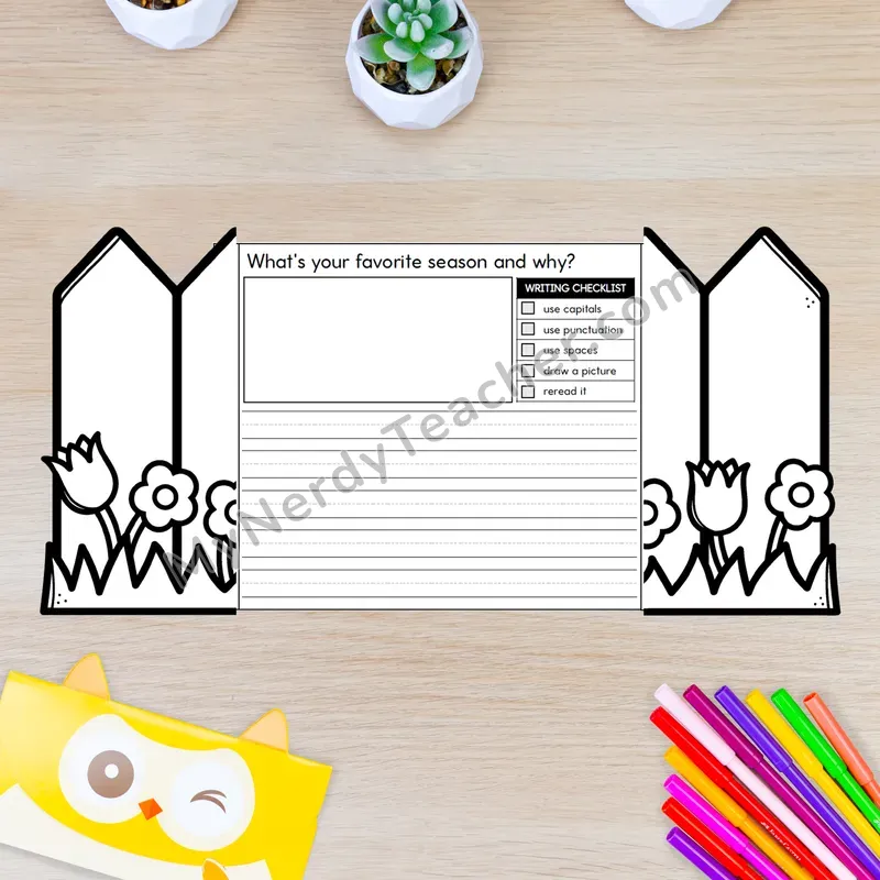 Seasons Writing Crafts — Flower Garden Fence