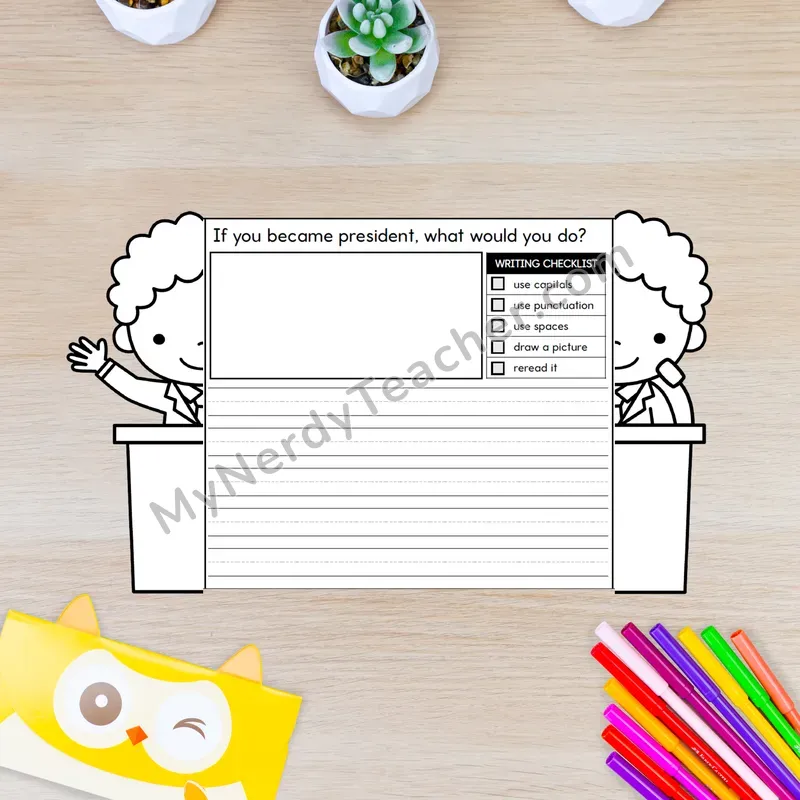Presidents Day Writing Crafts — President Podium