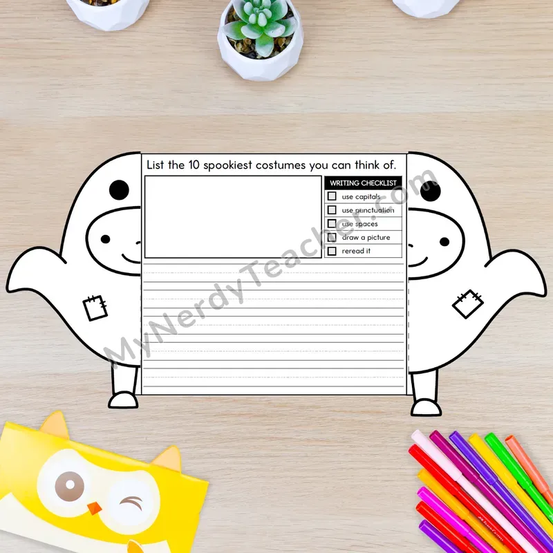 Halloween Writing Crafts — Ghost