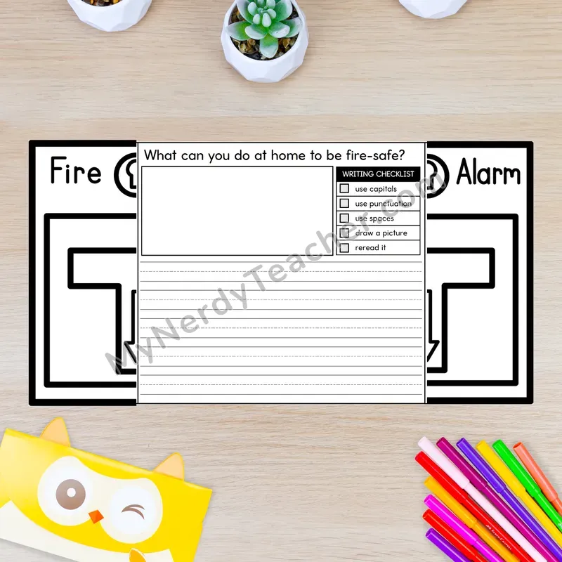 Fire Safety Writing Crafts — Fire Alarm