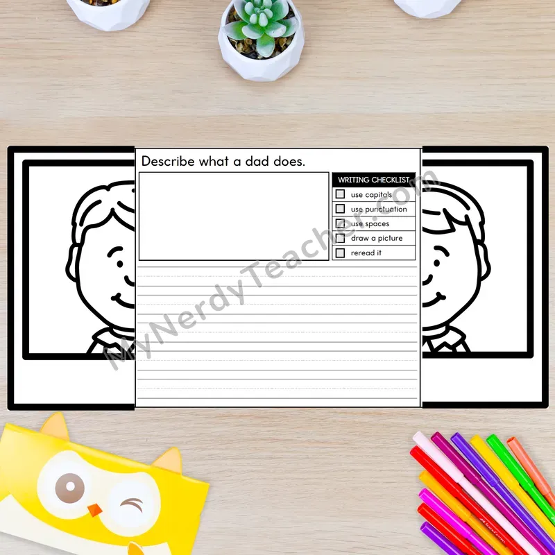 Father's Day Writing Crafts — Dad Portrait