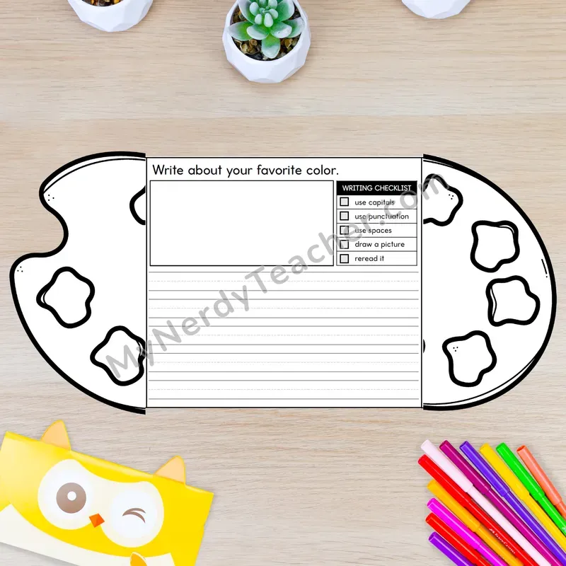 Colors Writing Crafts — Paint Palette