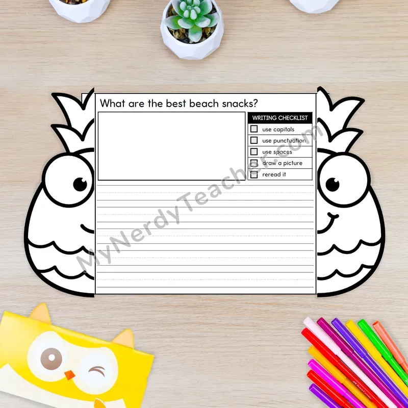 At the Beach Writing Crafts — Pineapple