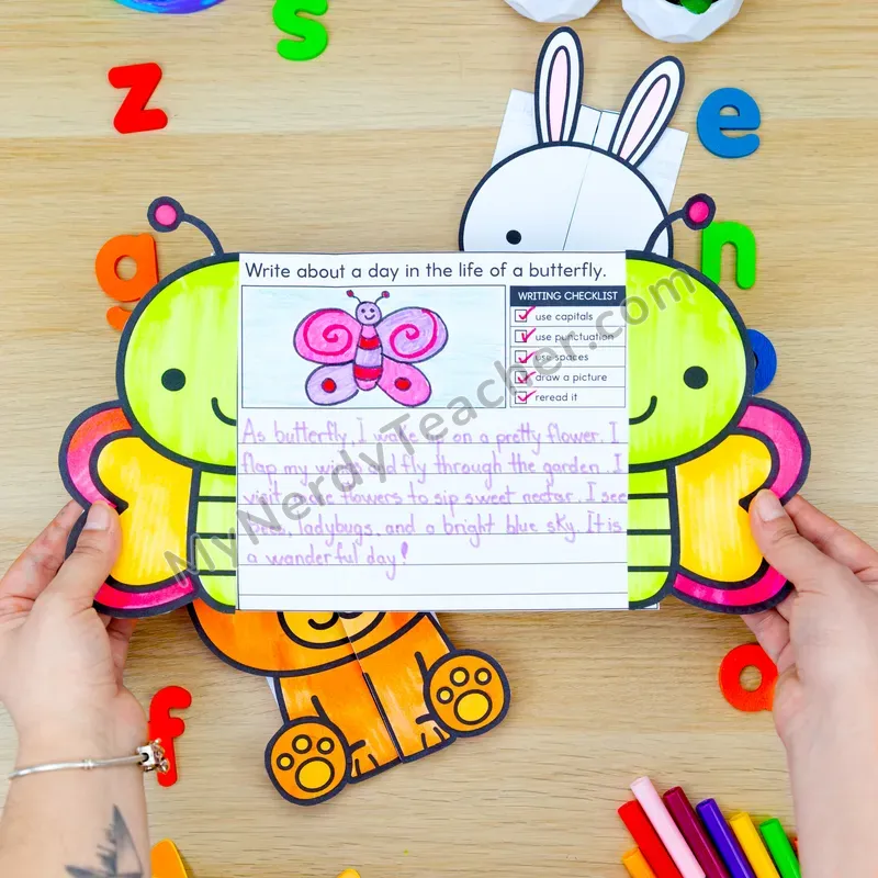 Easter Writing Crafts — Bunny and Butterfly