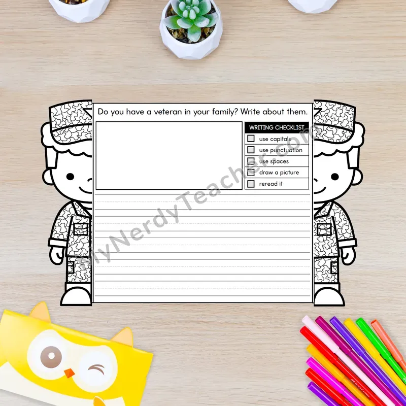 Veterans Day Writing Crafts — Soldier
