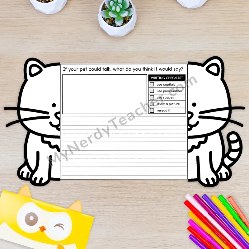 All About Pets Writing Crafts — Cat