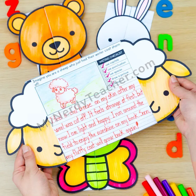 Spring Writing Crafts (Set 1) — Sheep and Lamb