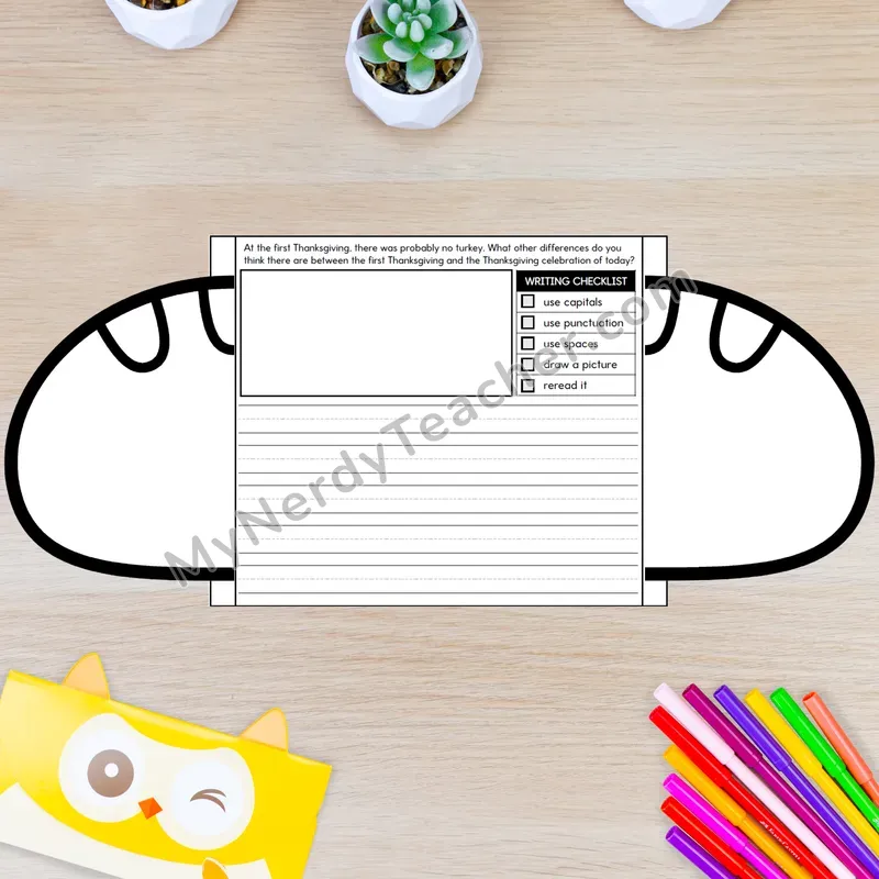 Thanksgiving Writing Crafts — Turkey