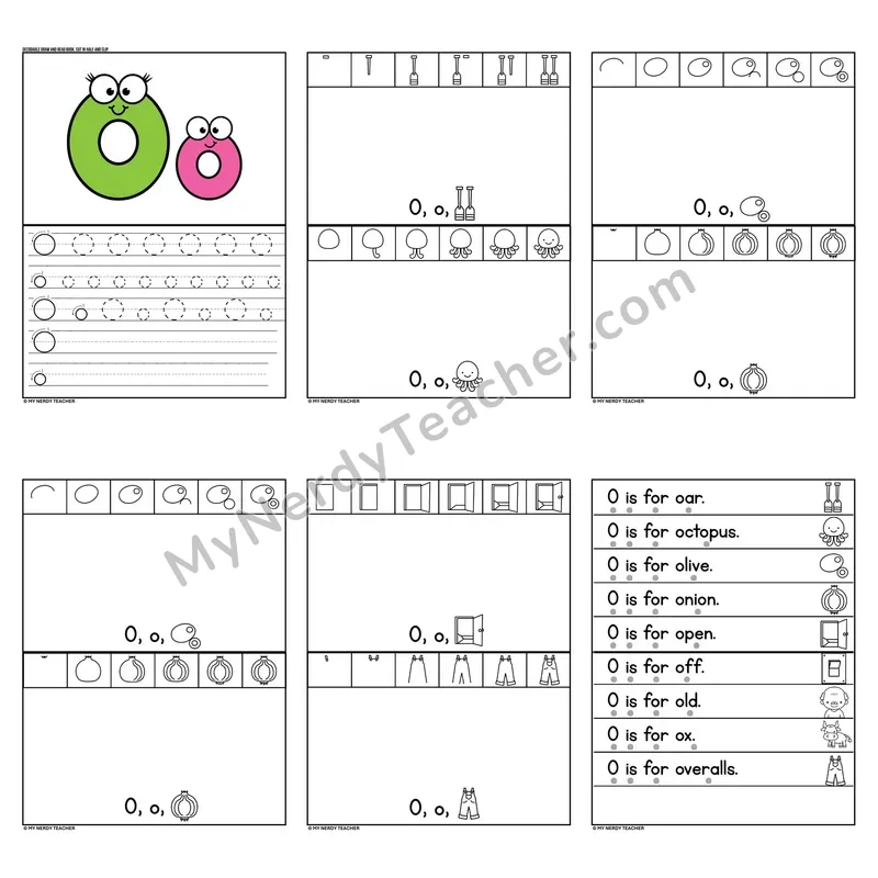 Letter O Tracing and Handwriting Practice — Beginning Sounds