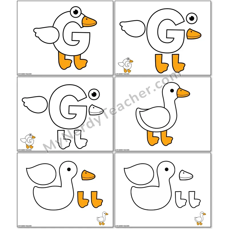 Letter G Giraffe Alphabet Animal Craft