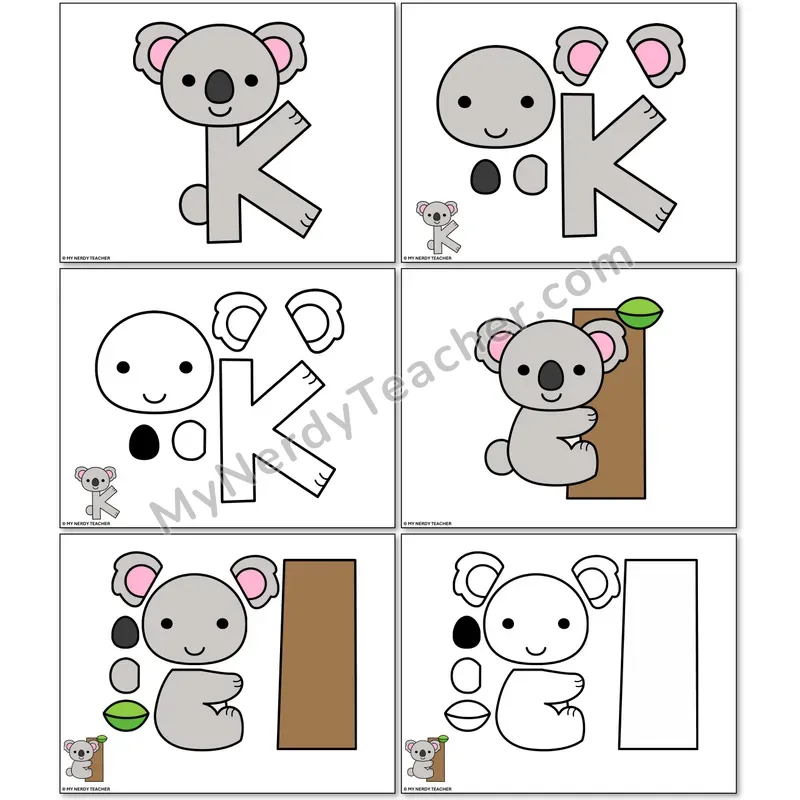 Letter K Koala Alphabet Animal Craft