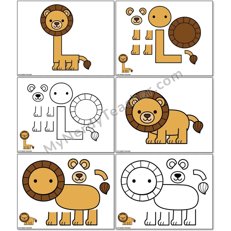 Letter L Lion Alphabet Animal Craft