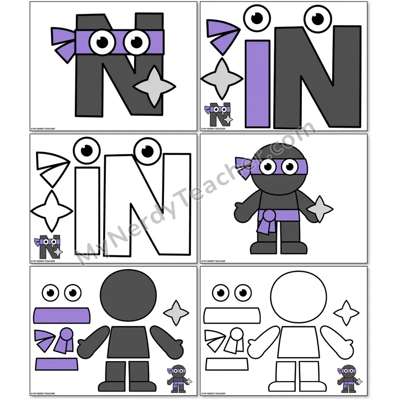 Letter N Narwhal Alphabet Animal Craft