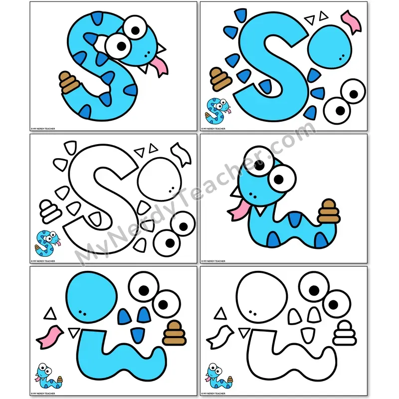 Letter S Snake Alphabet Animal Craft