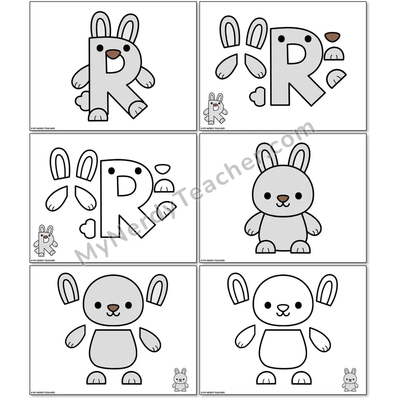 Letter R Rabbit Alphabet Animal Craft