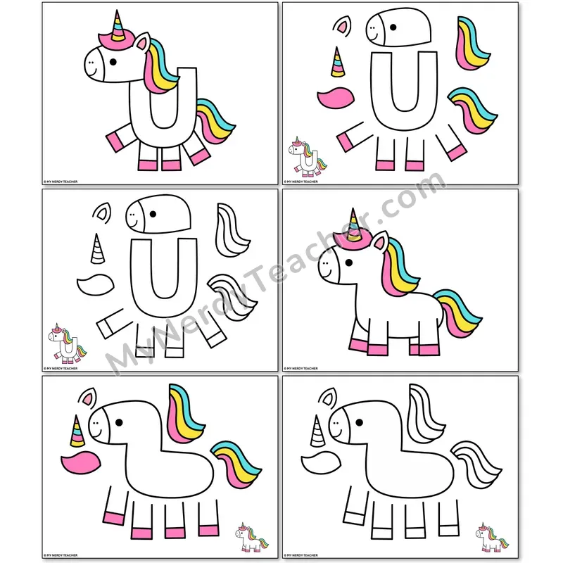 Letter U Unicorn Alphabet Animal Craft