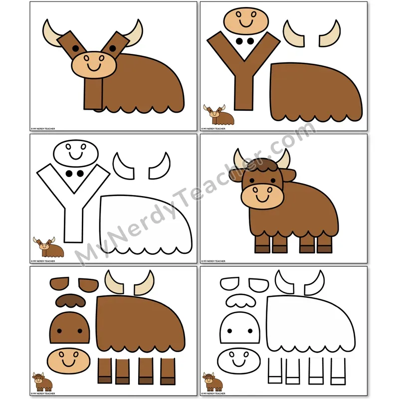 Letter Y Yak Alphabet Animal Craft