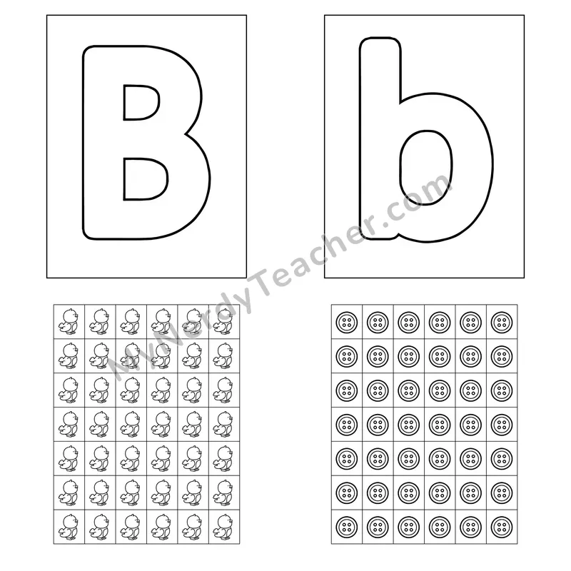 Letter B Playdough Mat and Sticker Chart