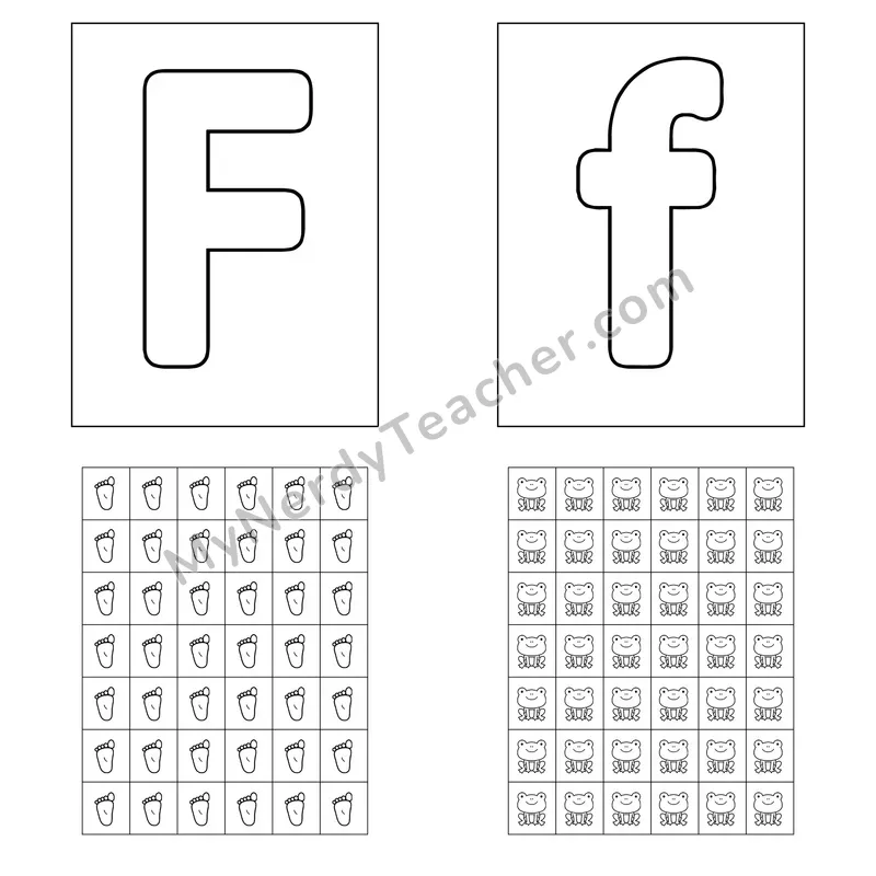 Letter F Playdough Mat and Sticker Chart
