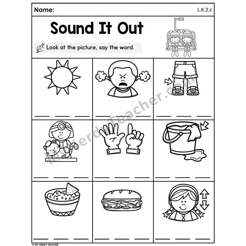 Sound It Out Worksheet — Write Letters for Sounds