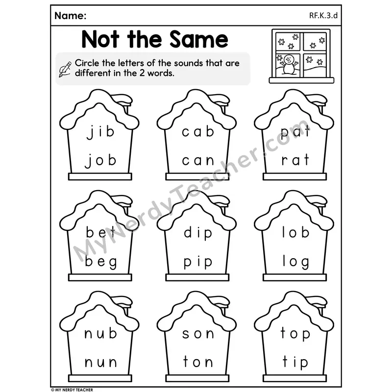 Not the Same Worksheet — Distinguish Similarly Spelled Words