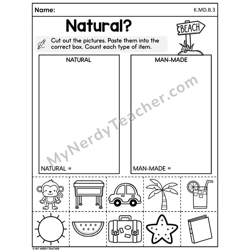 Natural or Man-Made? - Summer Sort