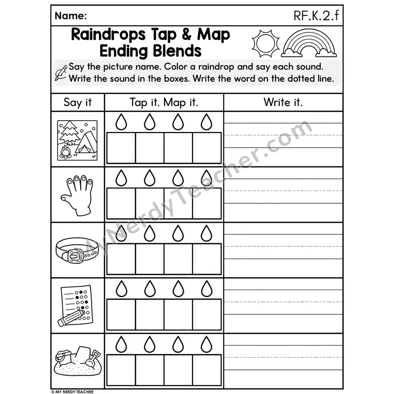 Raindrops Tap & Map - Ending Blends