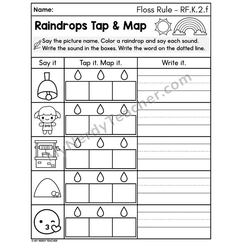 Raindrops Tap & Map - Floss Rule