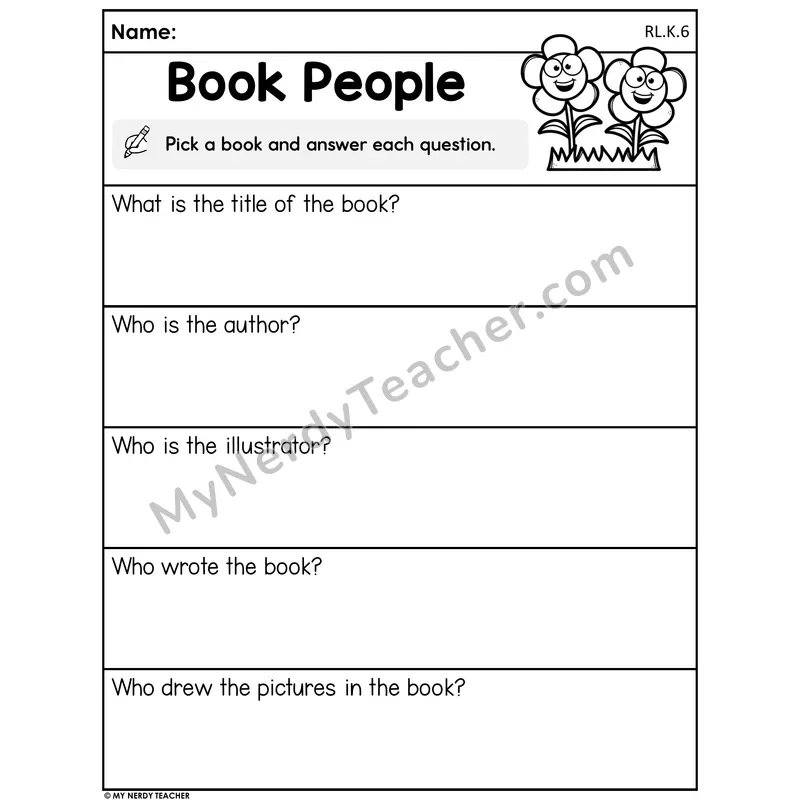 Spring Author and Illustrator Worksheet — Book People
