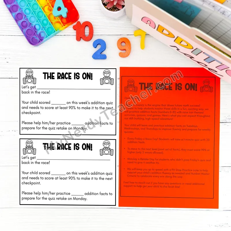 Addition to 10 Kit - Parent Letter & Parent Notes (Printable)