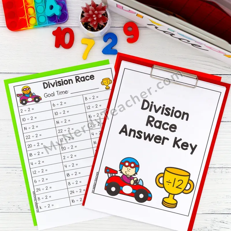 Division up to 12 Kit - Division Race Mats ÷1 to ÷12 + Driver Card