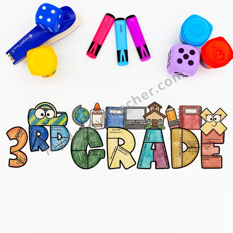 3rd Grade Writing Craft (Editable PPT) — Big Letter Bulletin Board