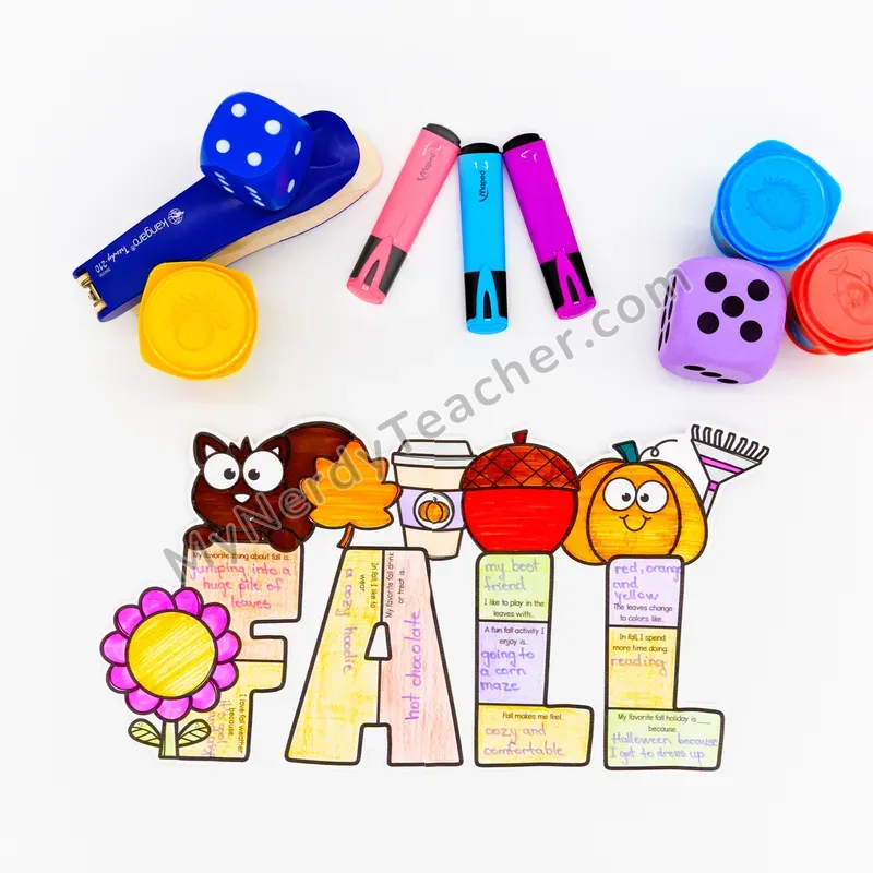 Fall Writing Craft (Editable PPT) — Big Letter Bulletin Board